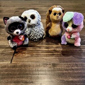 Ty Beanie Boos 11" 4 Plushies